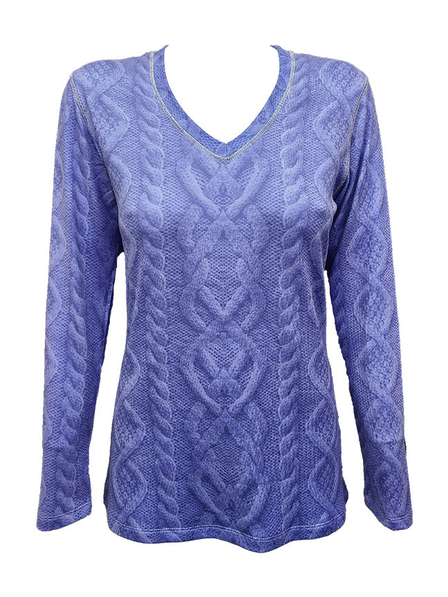 Long Sleeve Lilac V-Neck
