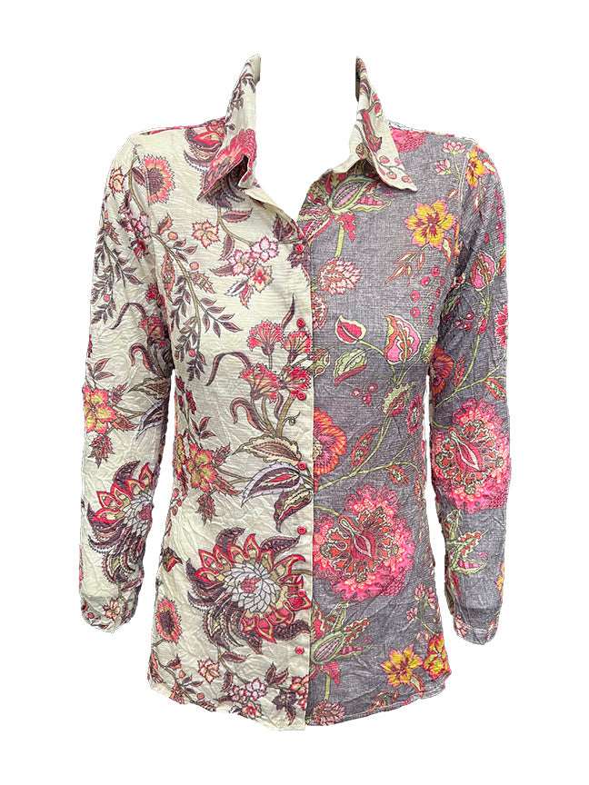 Crushed Long Sleeve Sugar Shirt