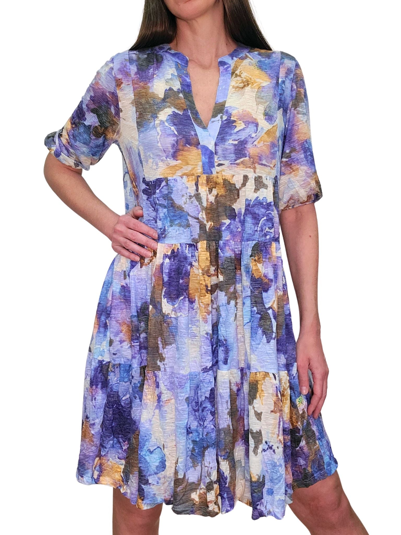 Crushed Power 2-Tier Dress