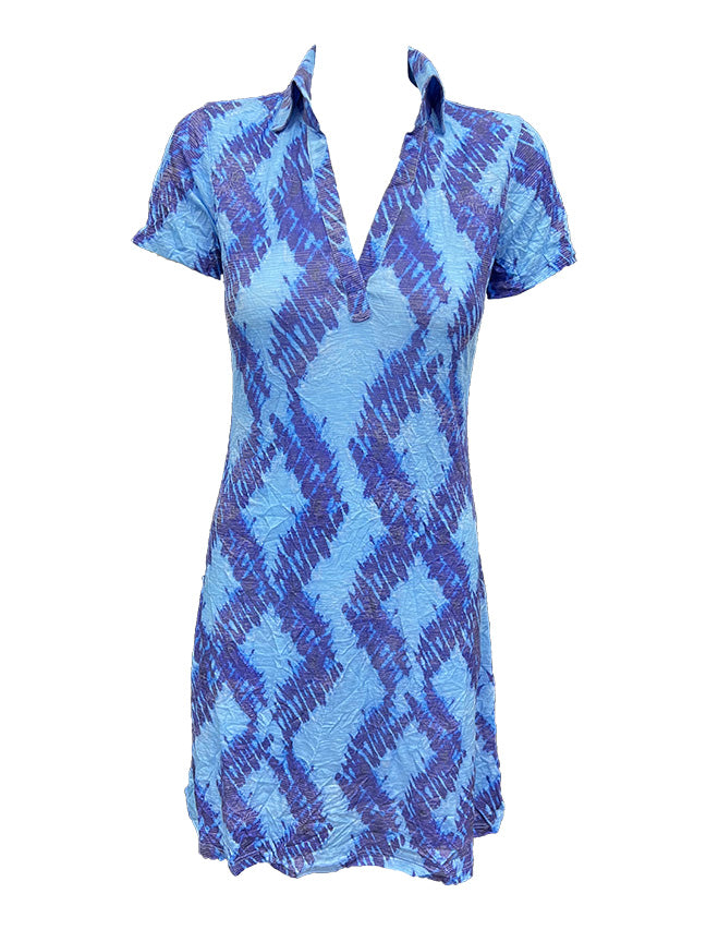 Malibu Crushed Short Sleeve Polo Dress