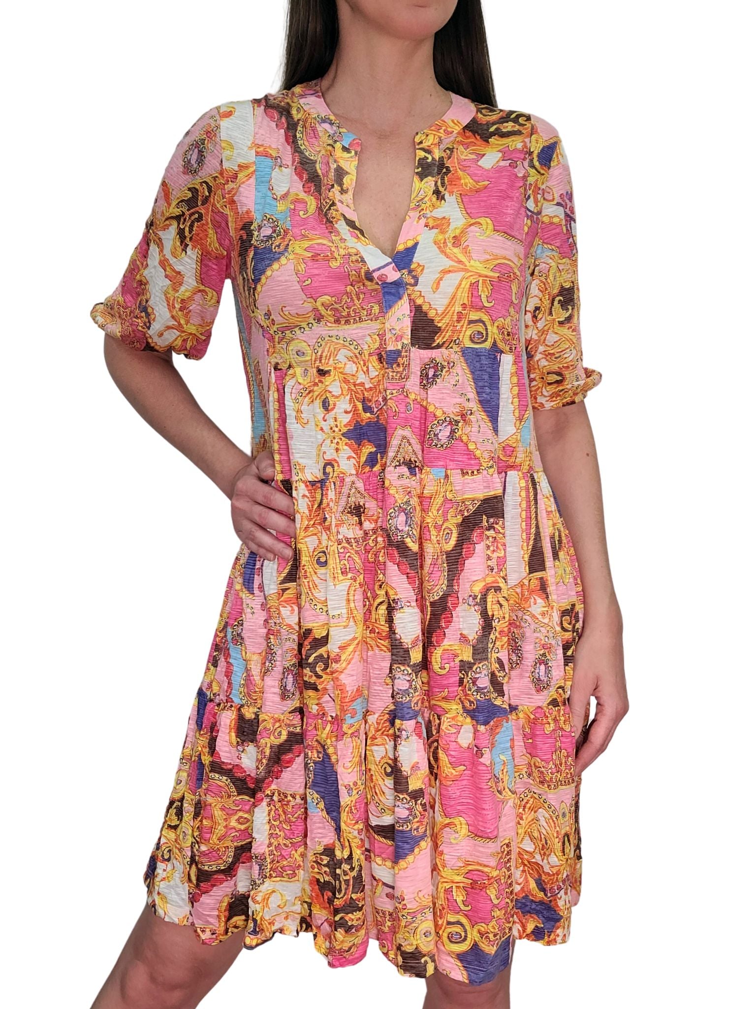 Crushed 'Gucci' 2-Tier Dress