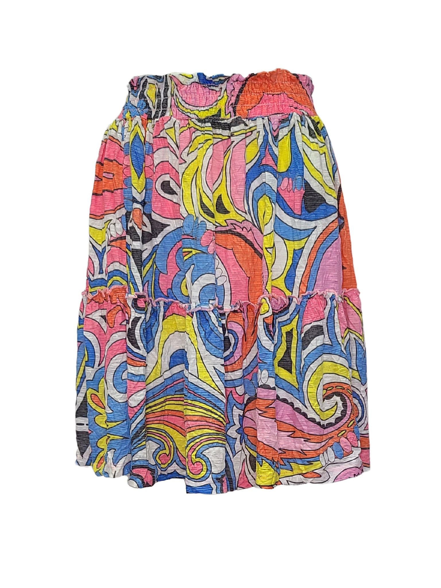 2-Tiered 'Pucci' Skirt with Smocked Waist