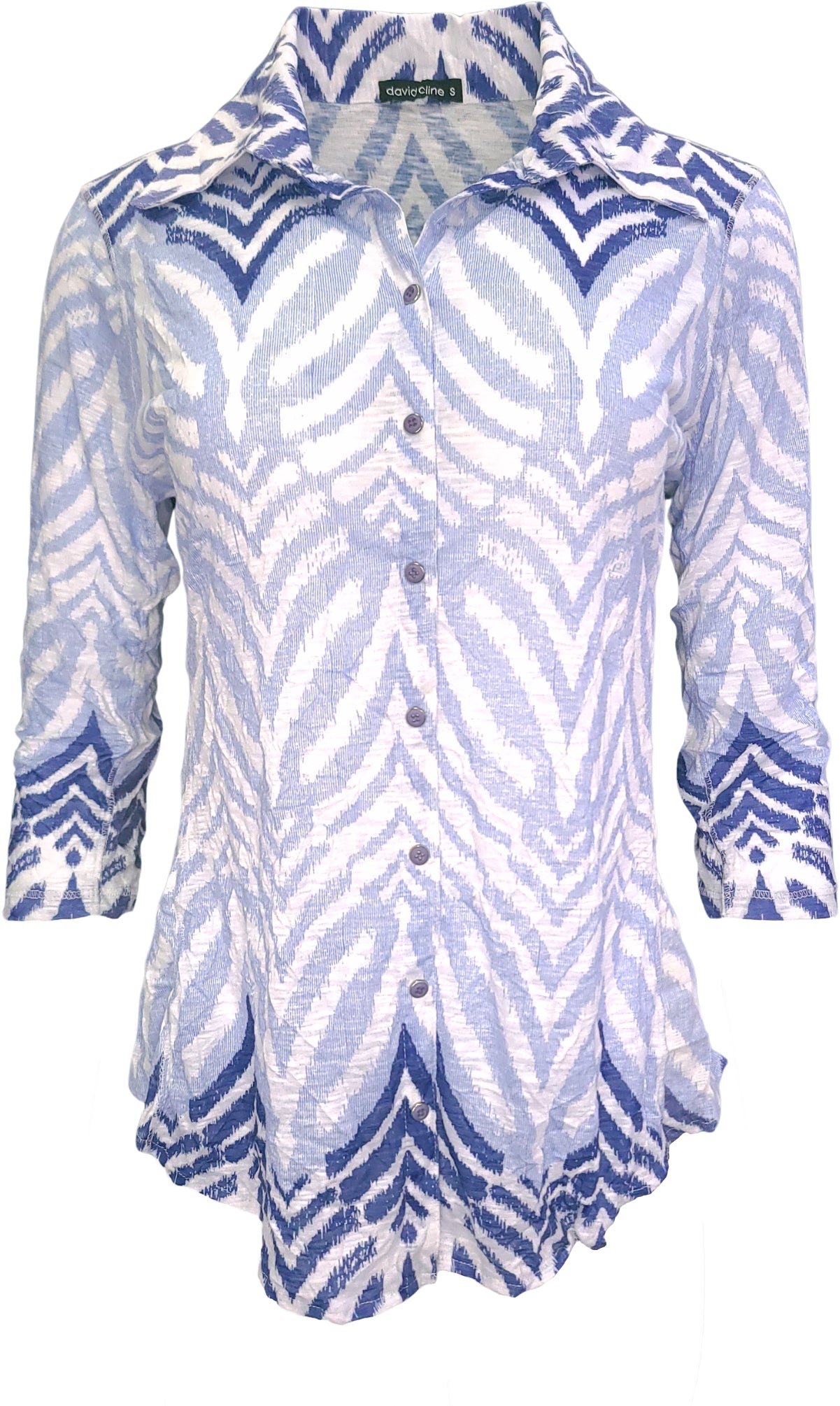 Crushed 3/4 Sleeve 'Cloud' Shirt