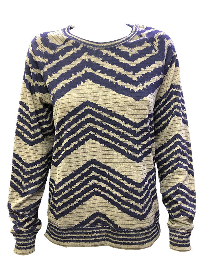 Long Sleeve Dove Hacci Crew